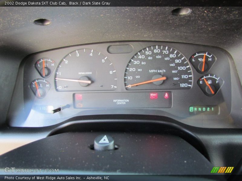 Black / Dark Slate Gray 2002 Dodge Dakota SXT Club Cab