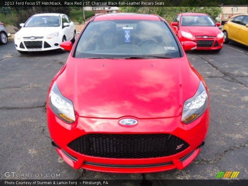 Race Red / ST Charcoal Black Full-Leather Recaro Seats 2013 Ford Focus ST Hatchback