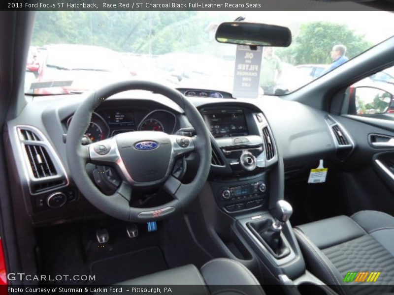 ST Charcoal Black Full-Leather Recaro Seats Interior - 2013 Focus ST Hatchback 