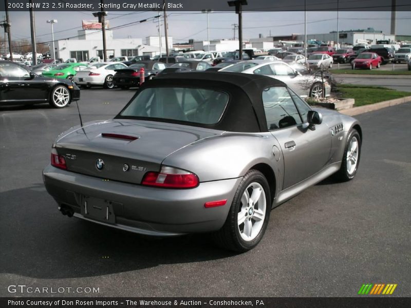 Sterling Gray Metallic / Black 2002 BMW Z3 2.5i Roadster