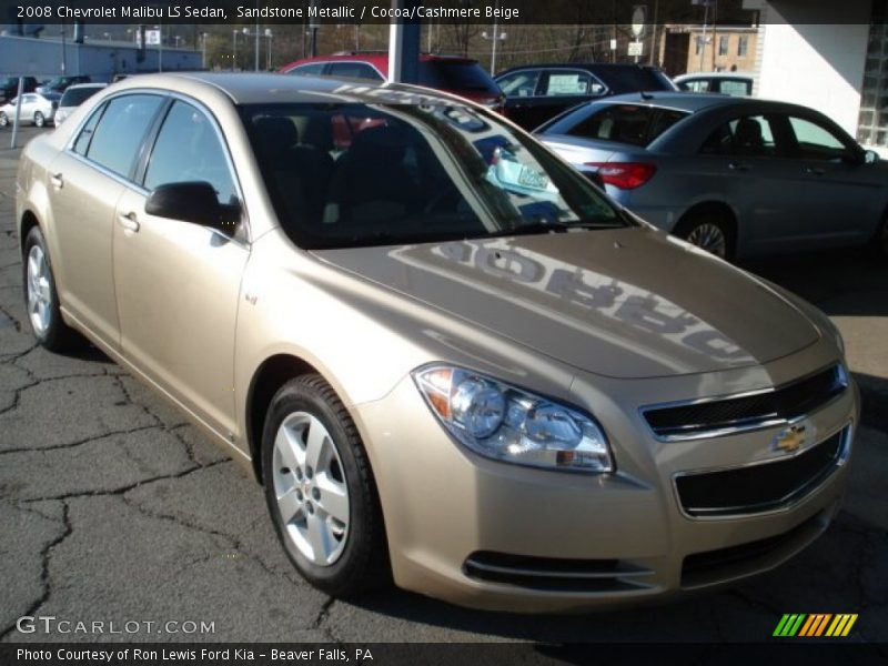 Sandstone Metallic / Cocoa/Cashmere Beige 2008 Chevrolet Malibu LS Sedan