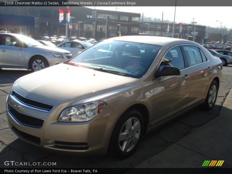 Sandstone Metallic / Cocoa/Cashmere Beige 2008 Chevrolet Malibu LS Sedan