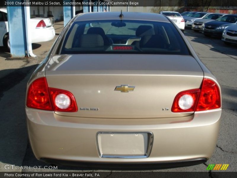 Sandstone Metallic / Cocoa/Cashmere Beige 2008 Chevrolet Malibu LS Sedan