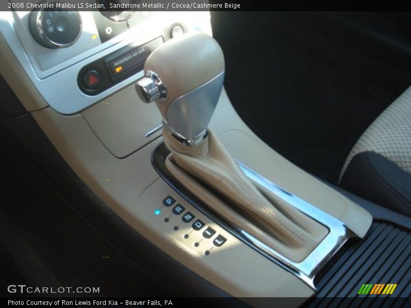 Sandstone Metallic / Cocoa/Cashmere Beige 2008 Chevrolet Malibu LS Sedan