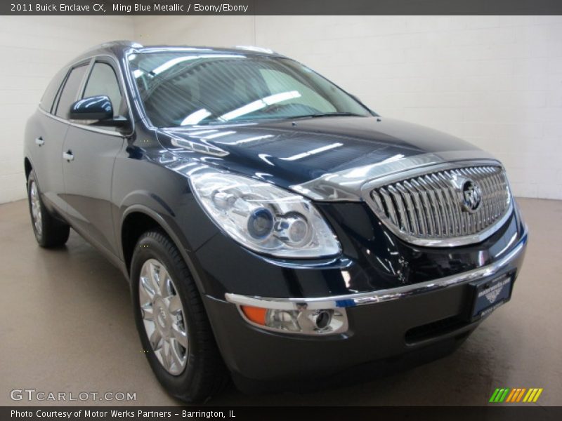 Ming Blue Metallic / Ebony/Ebony 2011 Buick Enclave CX