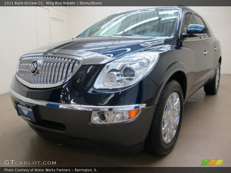 Ming Blue Metallic / Ebony/Ebony 2011 Buick Enclave CX