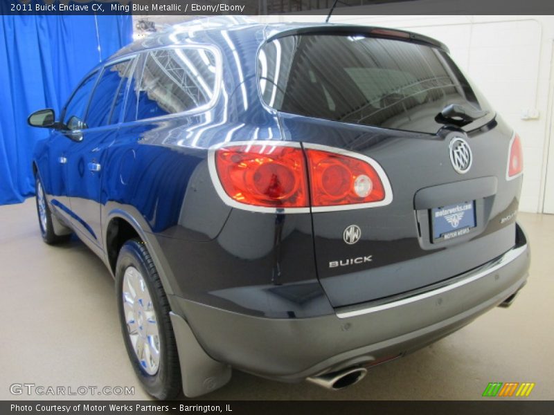 Ming Blue Metallic / Ebony/Ebony 2011 Buick Enclave CX