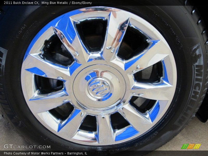 Ming Blue Metallic / Ebony/Ebony 2011 Buick Enclave CX