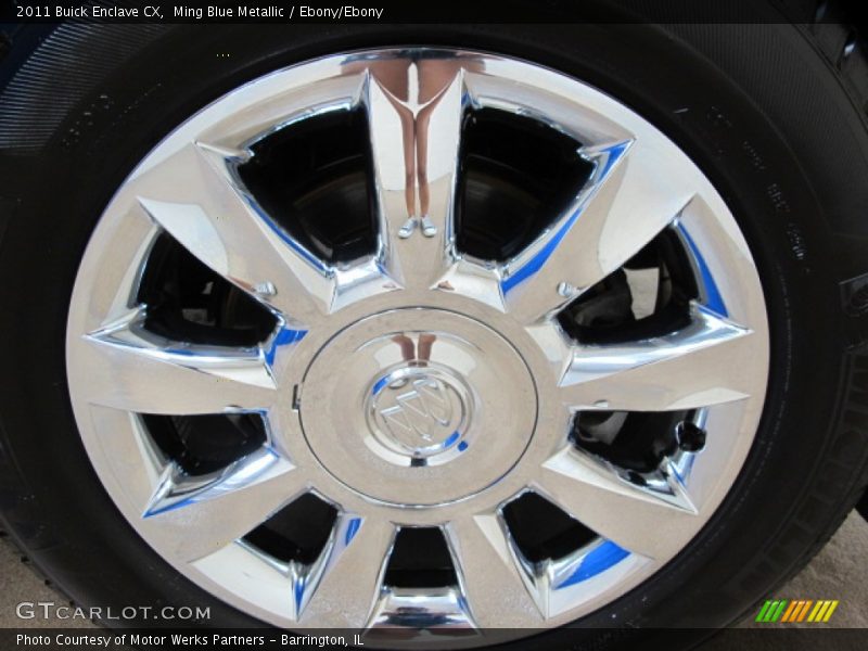 Ming Blue Metallic / Ebony/Ebony 2011 Buick Enclave CX
