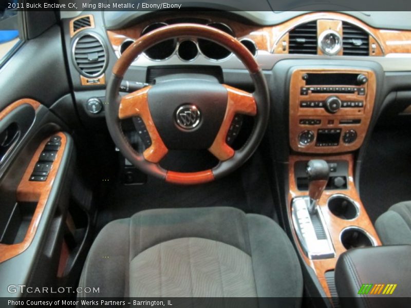 Ming Blue Metallic / Ebony/Ebony 2011 Buick Enclave CX