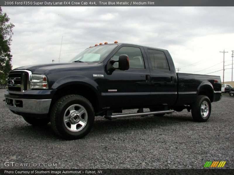 True Blue Metallic / Medium Flint 2006 Ford F350 Super Duty Lariat FX4 Crew Cab 4x4