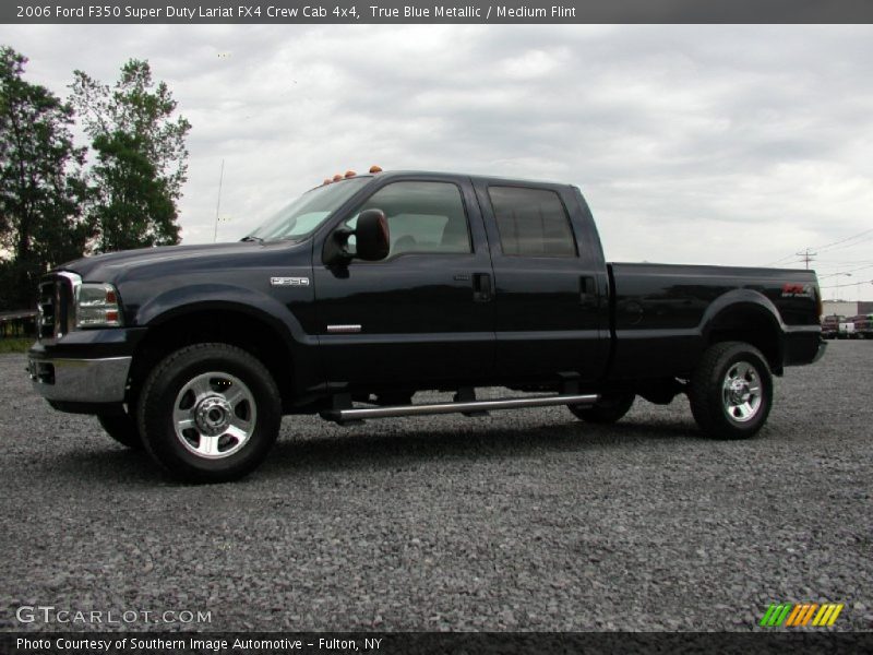 True Blue Metallic / Medium Flint 2006 Ford F350 Super Duty Lariat FX4 Crew Cab 4x4