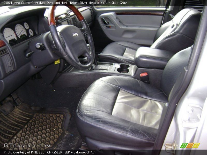 Bright Silver Metallic / Dark Slate Gray 2004 Jeep Grand Cherokee Overland 4x4