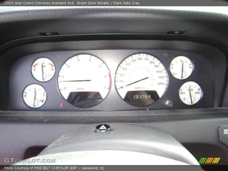 Bright Silver Metallic / Dark Slate Gray 2004 Jeep Grand Cherokee Overland 4x4