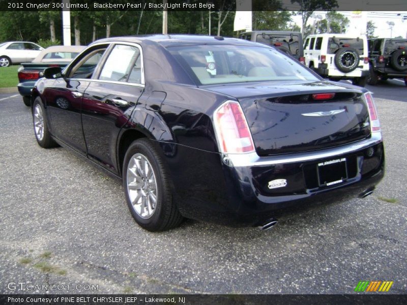 Blackberry Pearl / Black/Light Frost Beige 2012 Chrysler 300 Limited