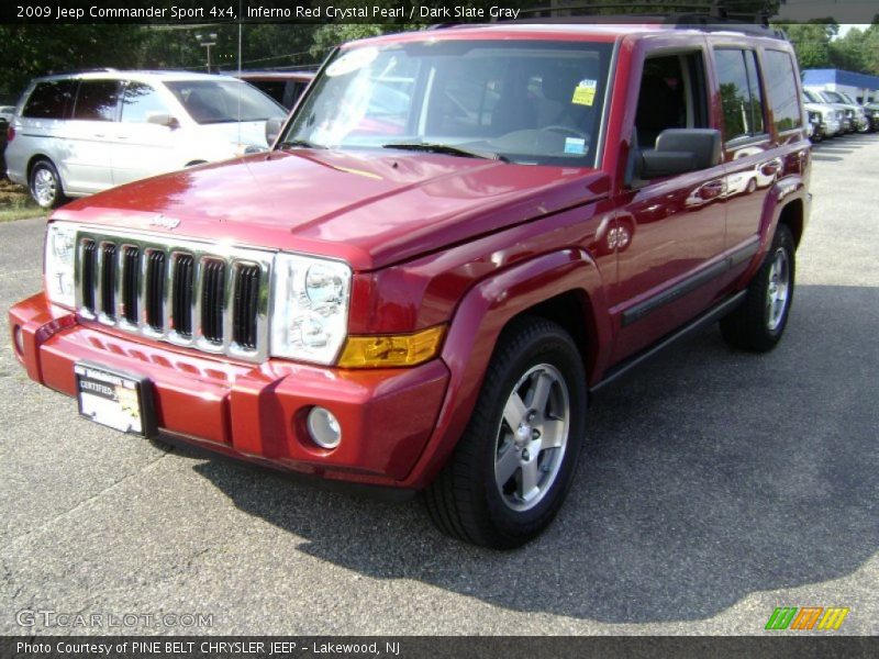 Inferno Red Crystal Pearl / Dark Slate Gray 2009 Jeep Commander Sport 4x4