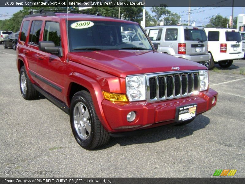 Inferno Red Crystal Pearl / Dark Slate Gray 2009 Jeep Commander Sport 4x4