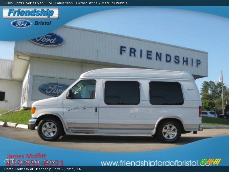 Oxford White / Medium Pebble 2005 Ford E Series Van E150 Conversion