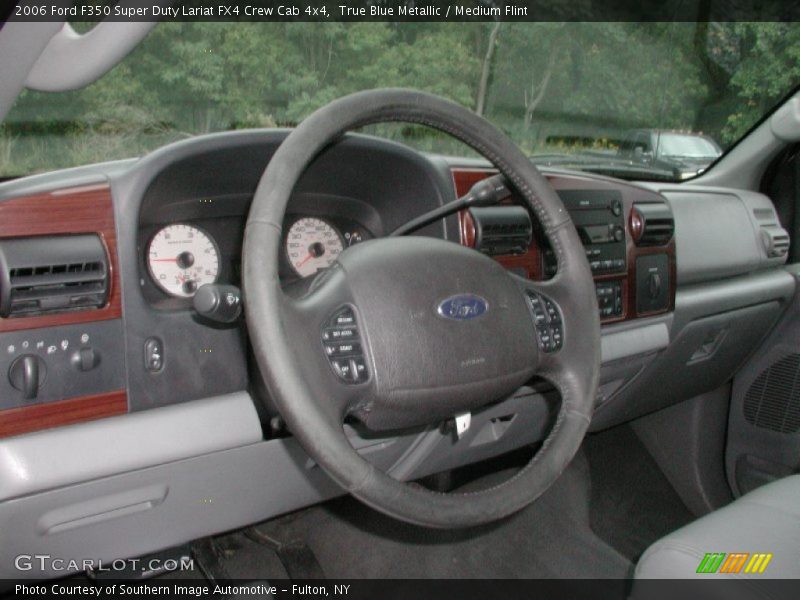 True Blue Metallic / Medium Flint 2006 Ford F350 Super Duty Lariat FX4 Crew Cab 4x4