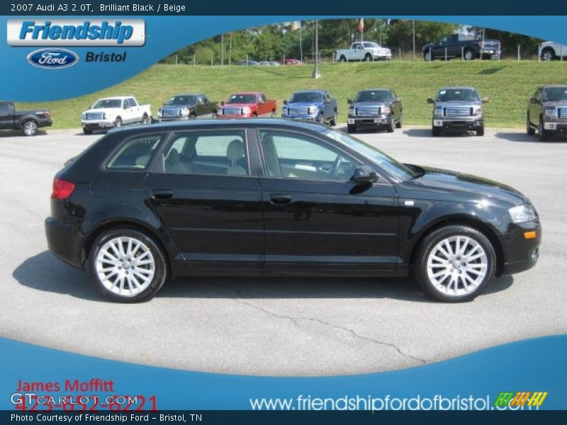 Brilliant Black / Beige 2007 Audi A3 2.0T