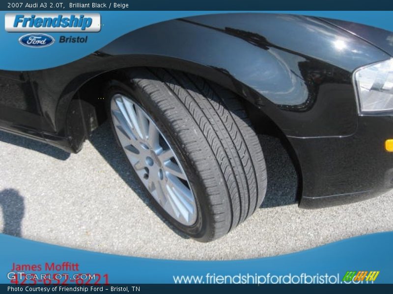 Brilliant Black / Beige 2007 Audi A3 2.0T