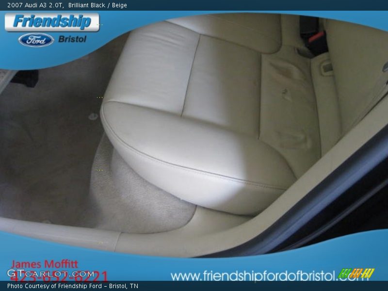 Brilliant Black / Beige 2007 Audi A3 2.0T
