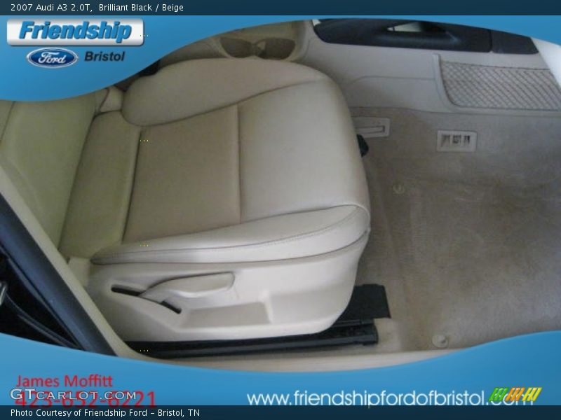 Brilliant Black / Beige 2007 Audi A3 2.0T