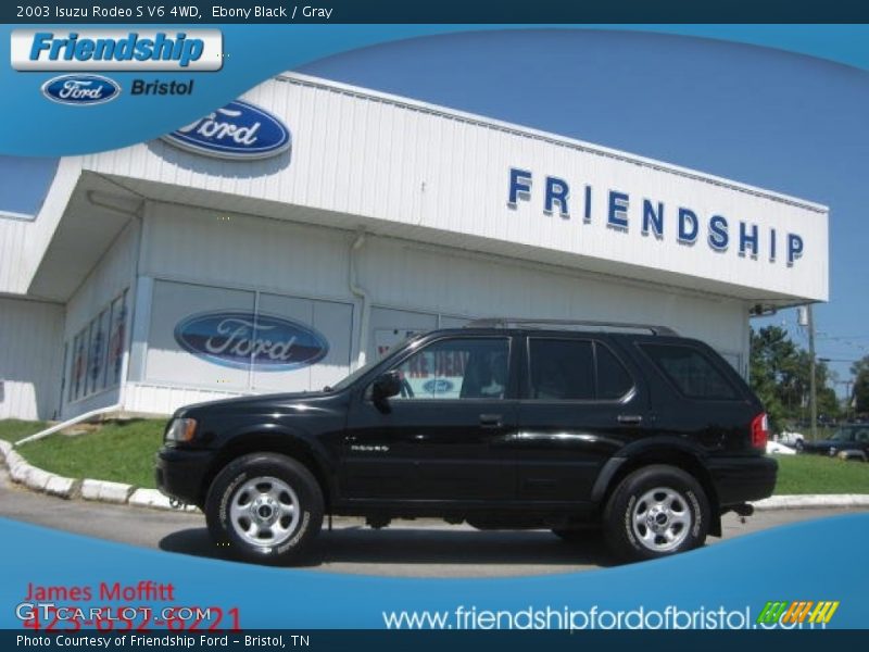 Ebony Black / Gray 2003 Isuzu Rodeo S V6 4WD