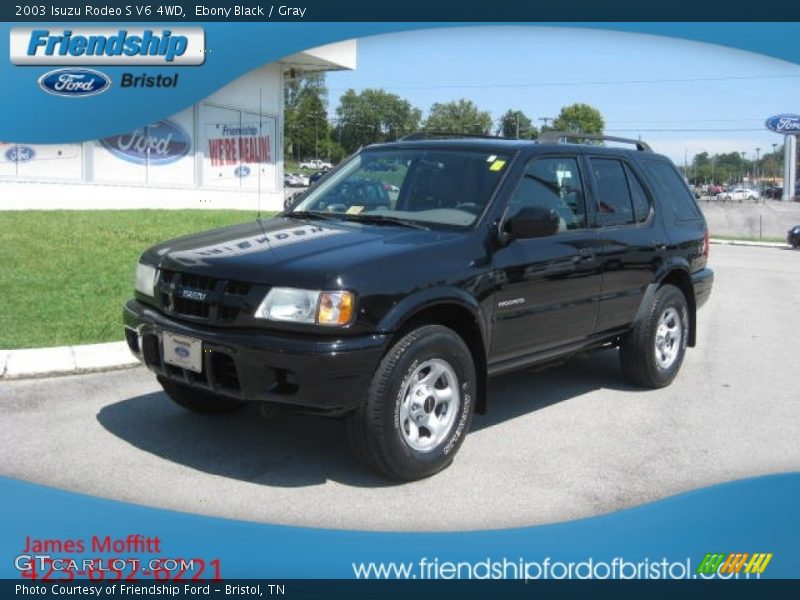 Ebony Black / Gray 2003 Isuzu Rodeo S V6 4WD
