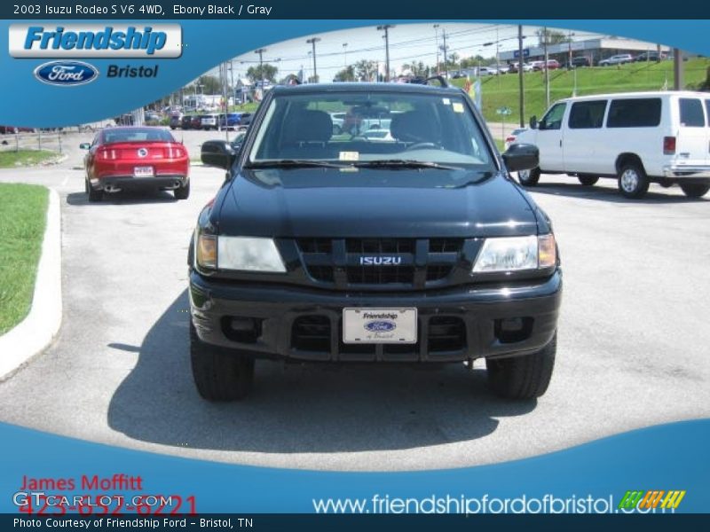 Ebony Black / Gray 2003 Isuzu Rodeo S V6 4WD