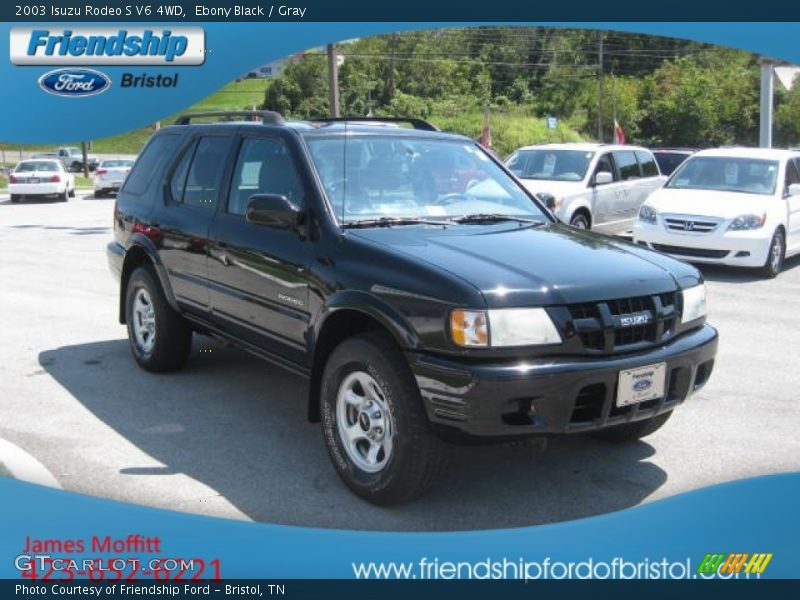 Ebony Black / Gray 2003 Isuzu Rodeo S V6 4WD