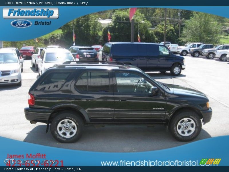 Ebony Black / Gray 2003 Isuzu Rodeo S V6 4WD