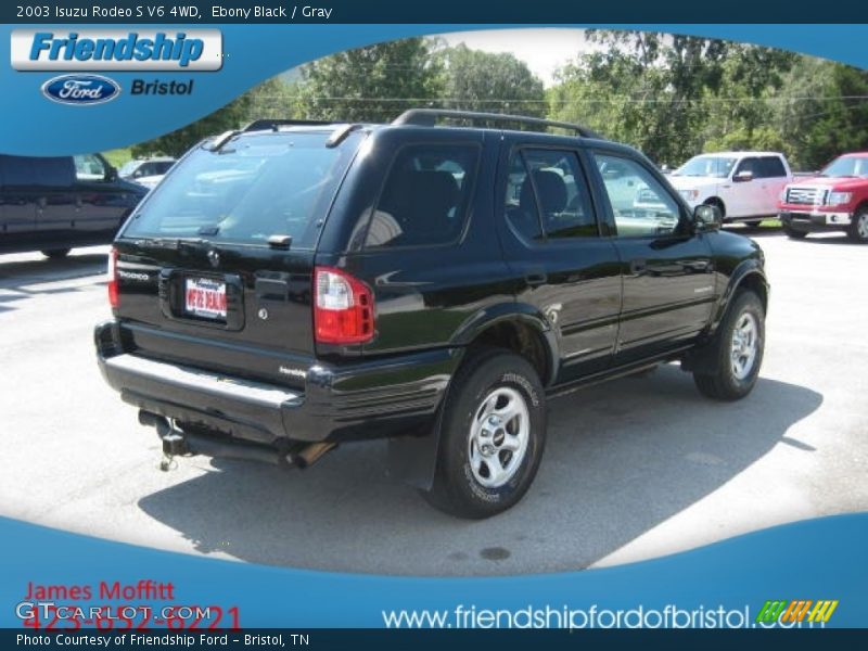 Ebony Black / Gray 2003 Isuzu Rodeo S V6 4WD