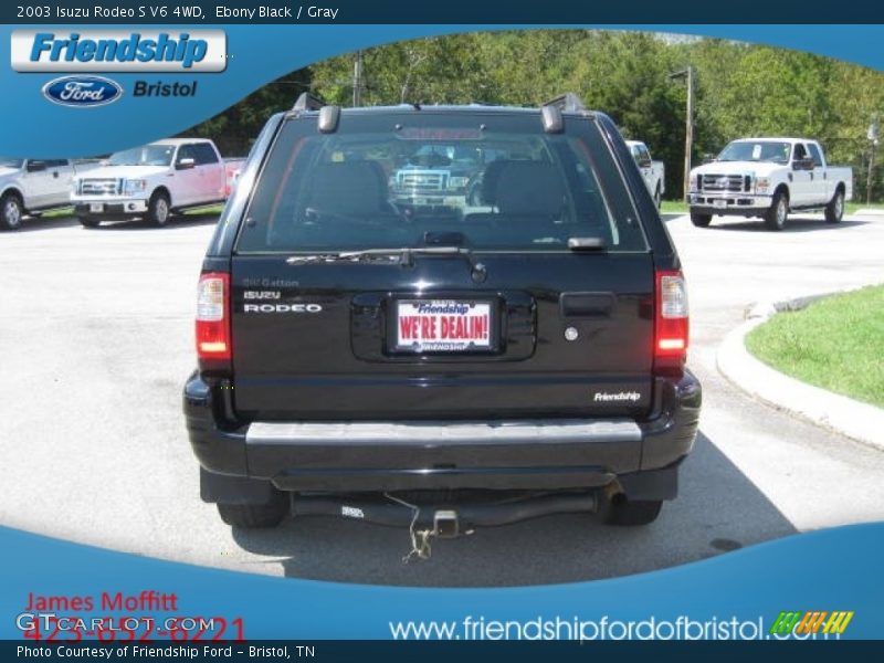 Ebony Black / Gray 2003 Isuzu Rodeo S V6 4WD
