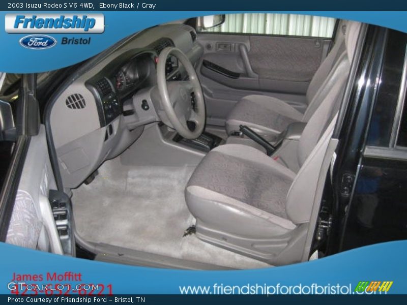 Ebony Black / Gray 2003 Isuzu Rodeo S V6 4WD