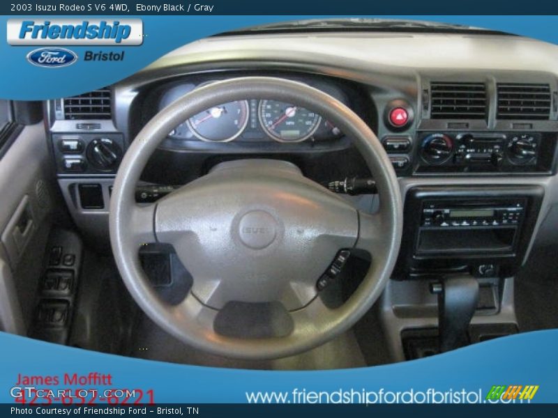 Ebony Black / Gray 2003 Isuzu Rodeo S V6 4WD