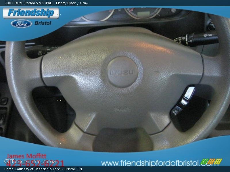 Ebony Black / Gray 2003 Isuzu Rodeo S V6 4WD