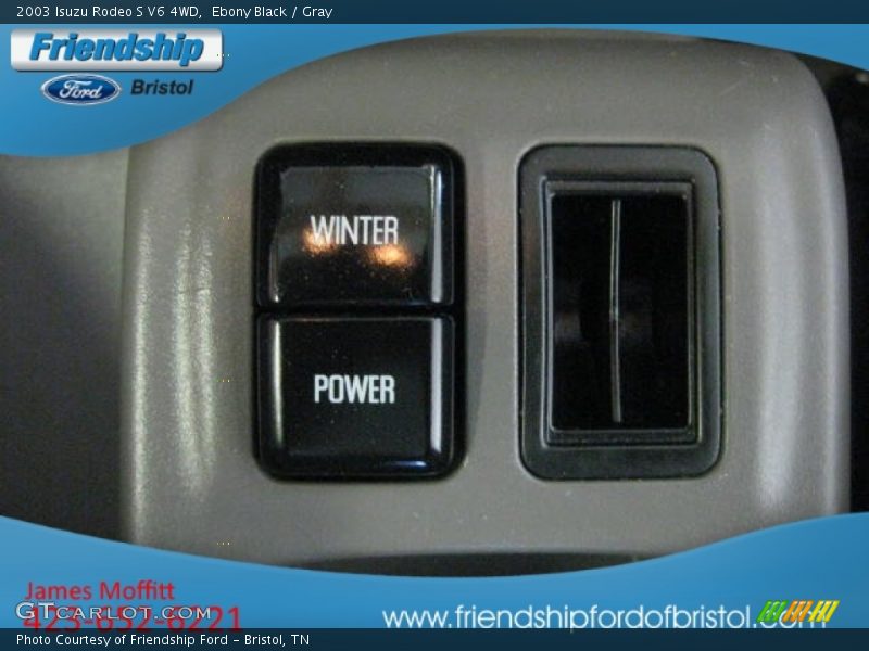Ebony Black / Gray 2003 Isuzu Rodeo S V6 4WD