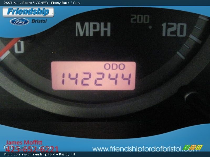 Ebony Black / Gray 2003 Isuzu Rodeo S V6 4WD
