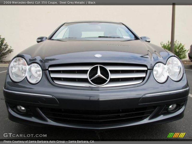 Steel Grey Metallic / Black 2009 Mercedes-Benz CLK 350 Coupe