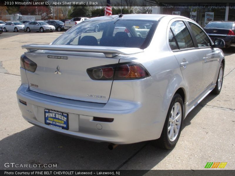 Apex Silver Metallic / Black 2010 Mitsubishi Lancer ES