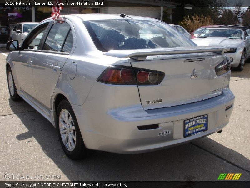 Apex Silver Metallic / Black 2010 Mitsubishi Lancer ES
