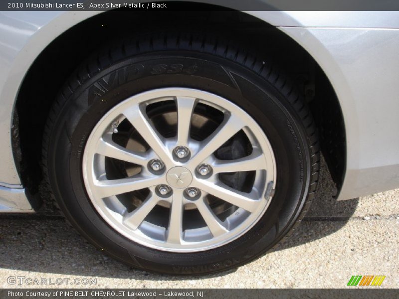 Apex Silver Metallic / Black 2010 Mitsubishi Lancer ES