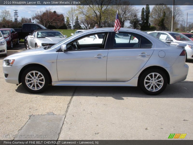 Apex Silver Metallic / Black 2010 Mitsubishi Lancer ES