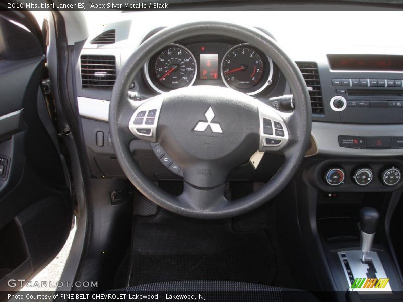 Apex Silver Metallic / Black 2010 Mitsubishi Lancer ES