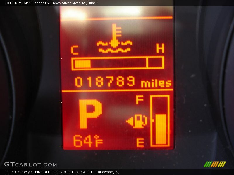Apex Silver Metallic / Black 2010 Mitsubishi Lancer ES
