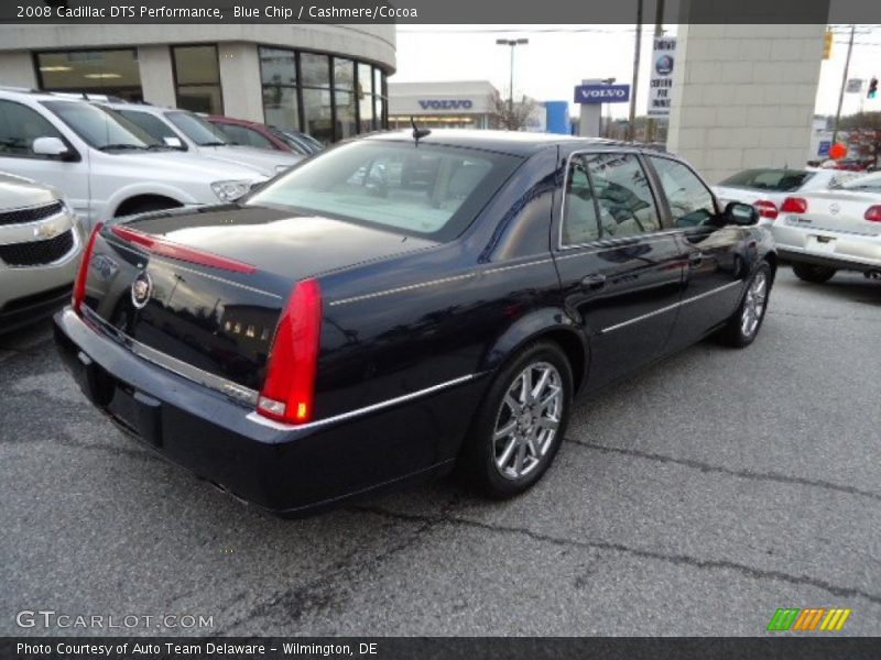 Blue Chip / Cashmere/Cocoa 2008 Cadillac DTS Performance