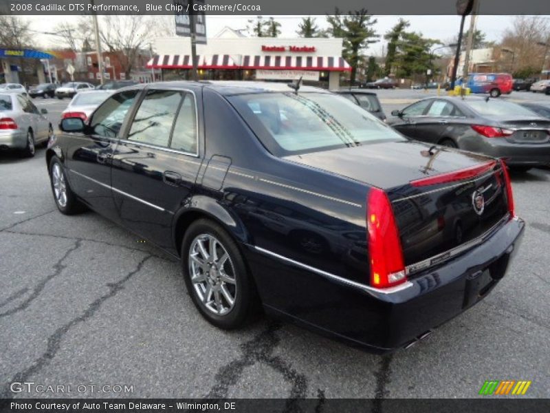 Blue Chip / Cashmere/Cocoa 2008 Cadillac DTS Performance