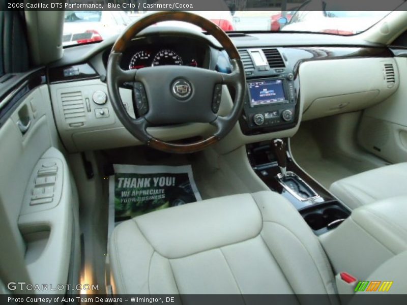 Blue Chip / Cashmere/Cocoa 2008 Cadillac DTS Performance