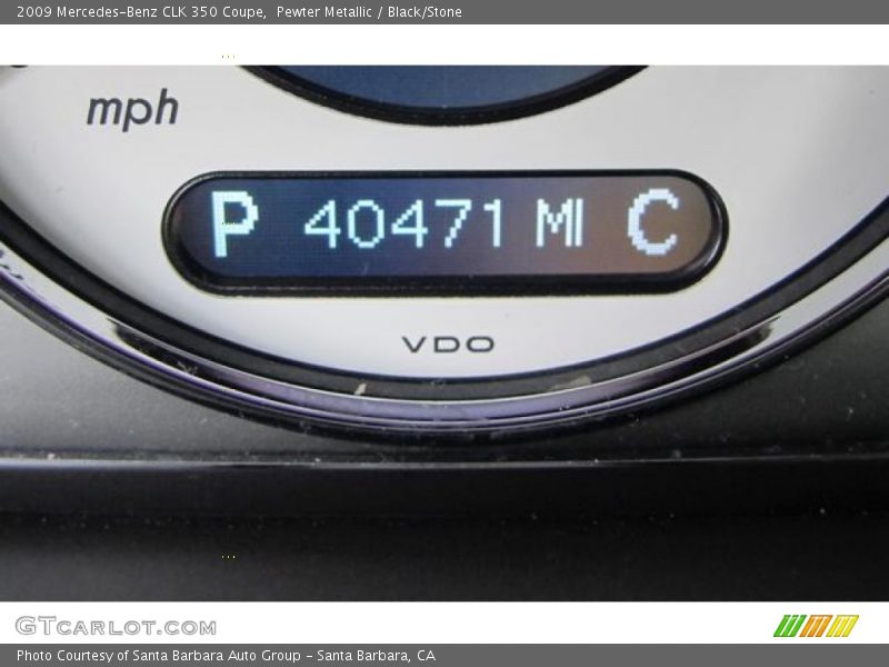 Pewter Metallic / Black/Stone 2009 Mercedes-Benz CLK 350 Coupe